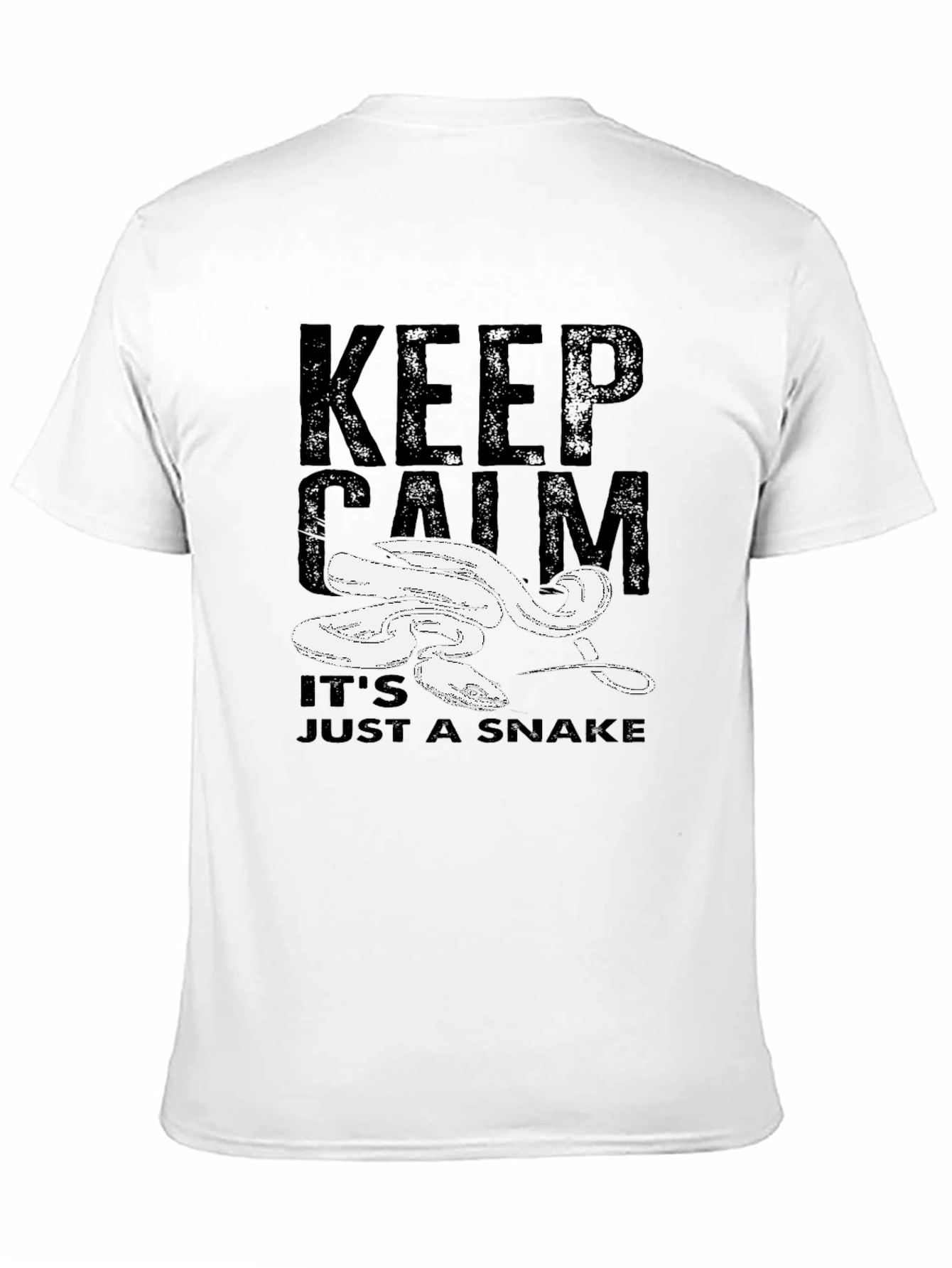 Camiseta Negra Keep Calm Its Just a Snake
