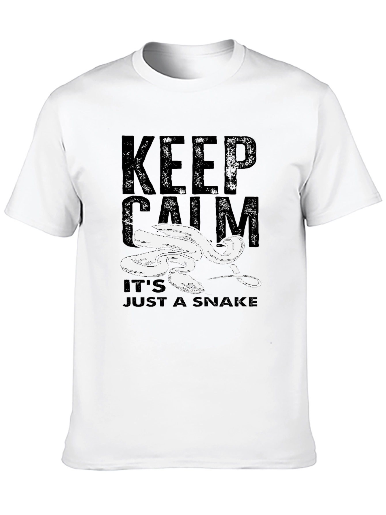 Camiseta Negra Keep Calm Its Just a Snake