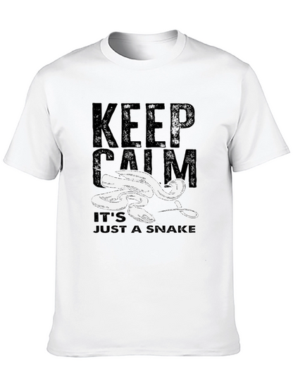 Camiseta Negra Keep Calm Its Just a Snake