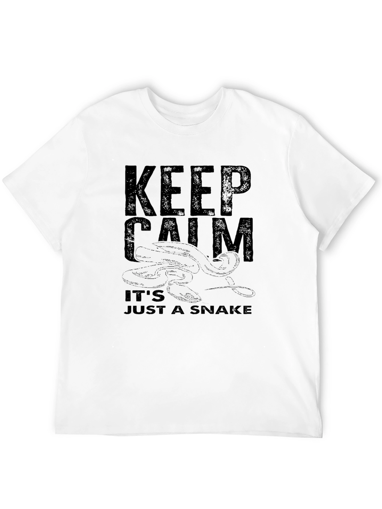 Camiseta Negra Keep Calm Its Just a Snake