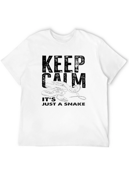 Camiseta Negra Keep Calm Its Just a Snake