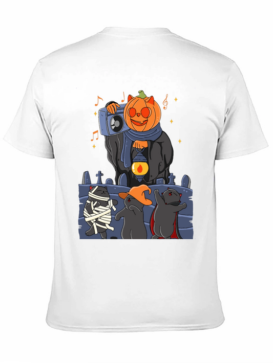 Camiseta Halloween con Gatos y Calabaza DJ