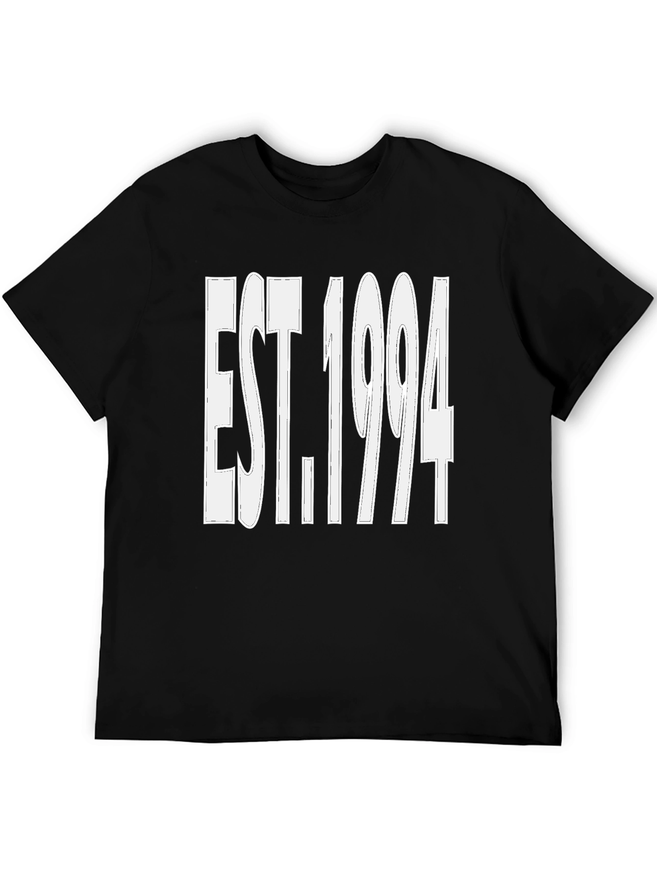 Camiseta Negra Est. 1994 - Estilo Casual y Moderno