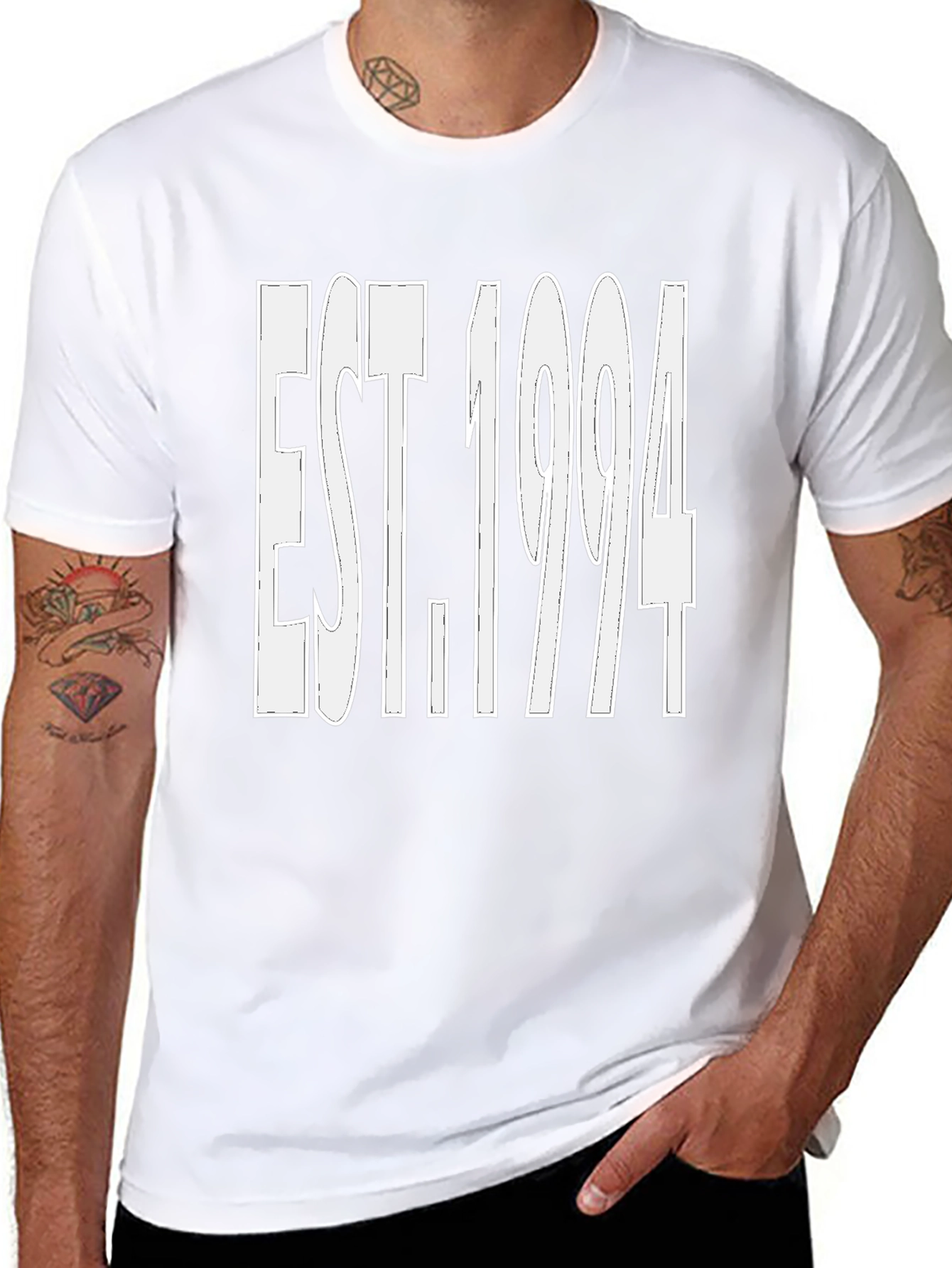 Camiseta Negra Est. 1994 - Estilo Casual y Moderno
