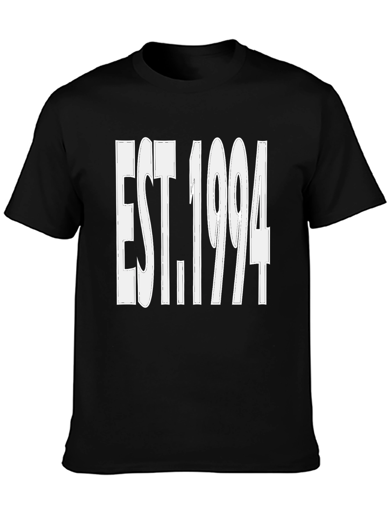 Camiseta Negra Est. 1994 - Estilo Casual y Moderno