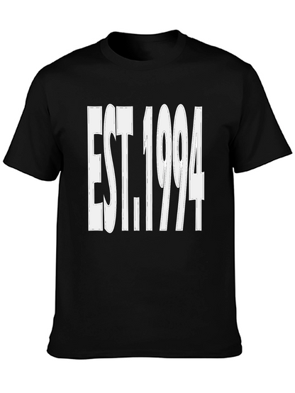 Camiseta Negra Est. 1994 - Estilo Casual y Moderno