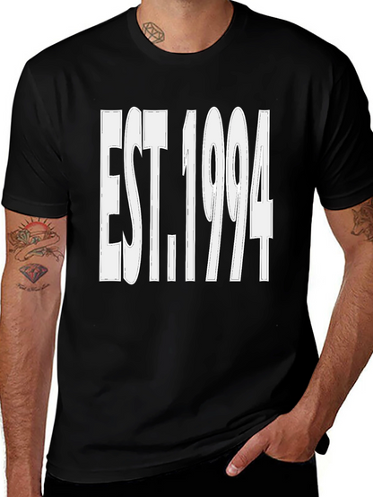 Camiseta Negra Est. 1994 - Estilo Casual y Moderno
