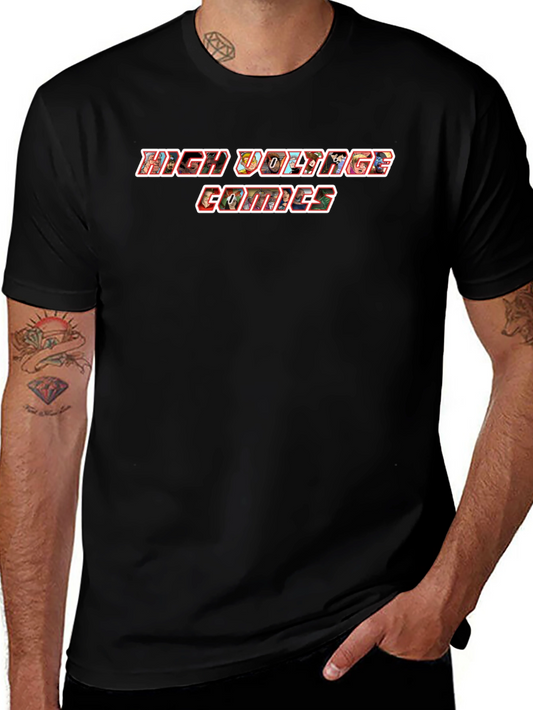 Camiseta Negra High Voltage Comics