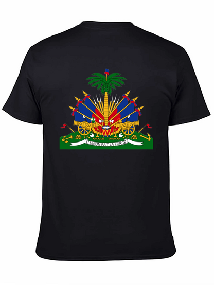 Camiseta Negra con Escudo de Haití