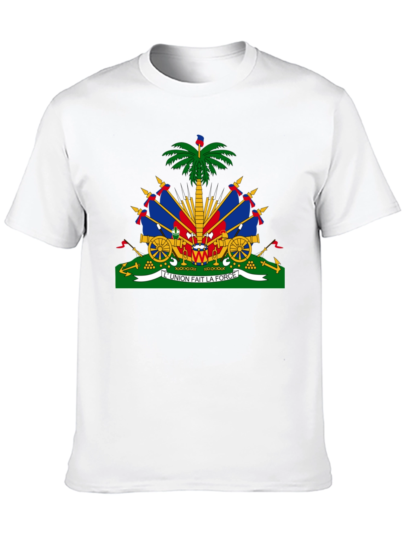 Camiseta Negra con Escudo de Haití