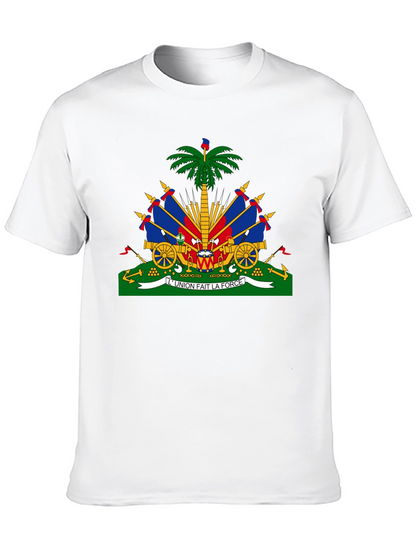 Camiseta Negra con Escudo de Haití
