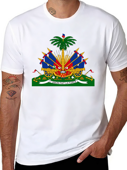 Camiseta Negra con Escudo de Haití