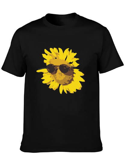 Camiseta Negra con Girasol Cool