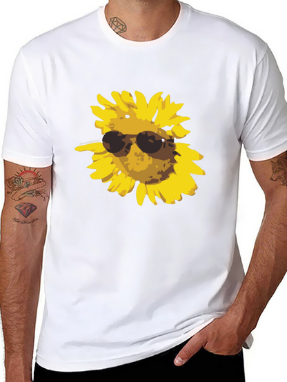 Camiseta Negra con Girasol Cool