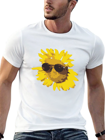 Camiseta Negra con Girasol Cool