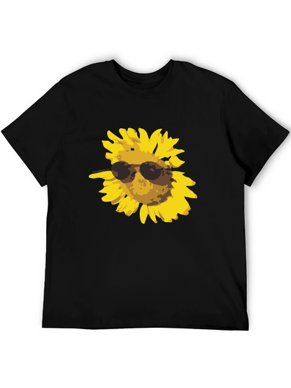 Camiseta Negra con Girasol Cool