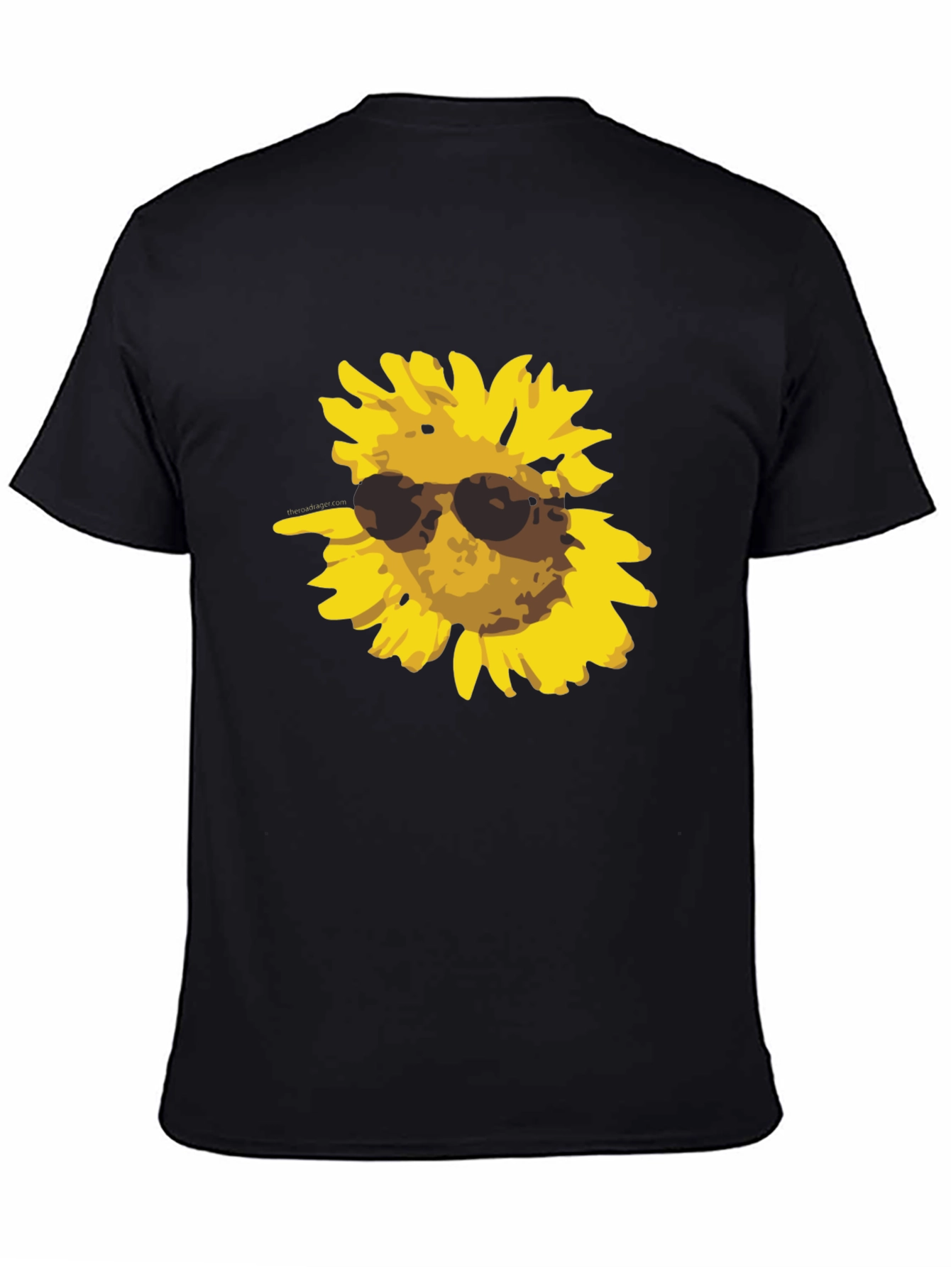 Camiseta Negra con Girasol Cool