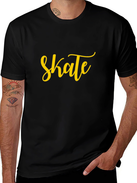 Camiseta Negra con Diseño Skate