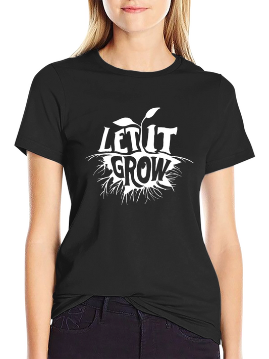 Camiseta Negra Let It Grow para Hombre