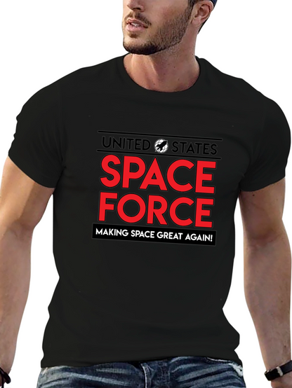 Camiseta Espacial Negra Making Space Great Again
