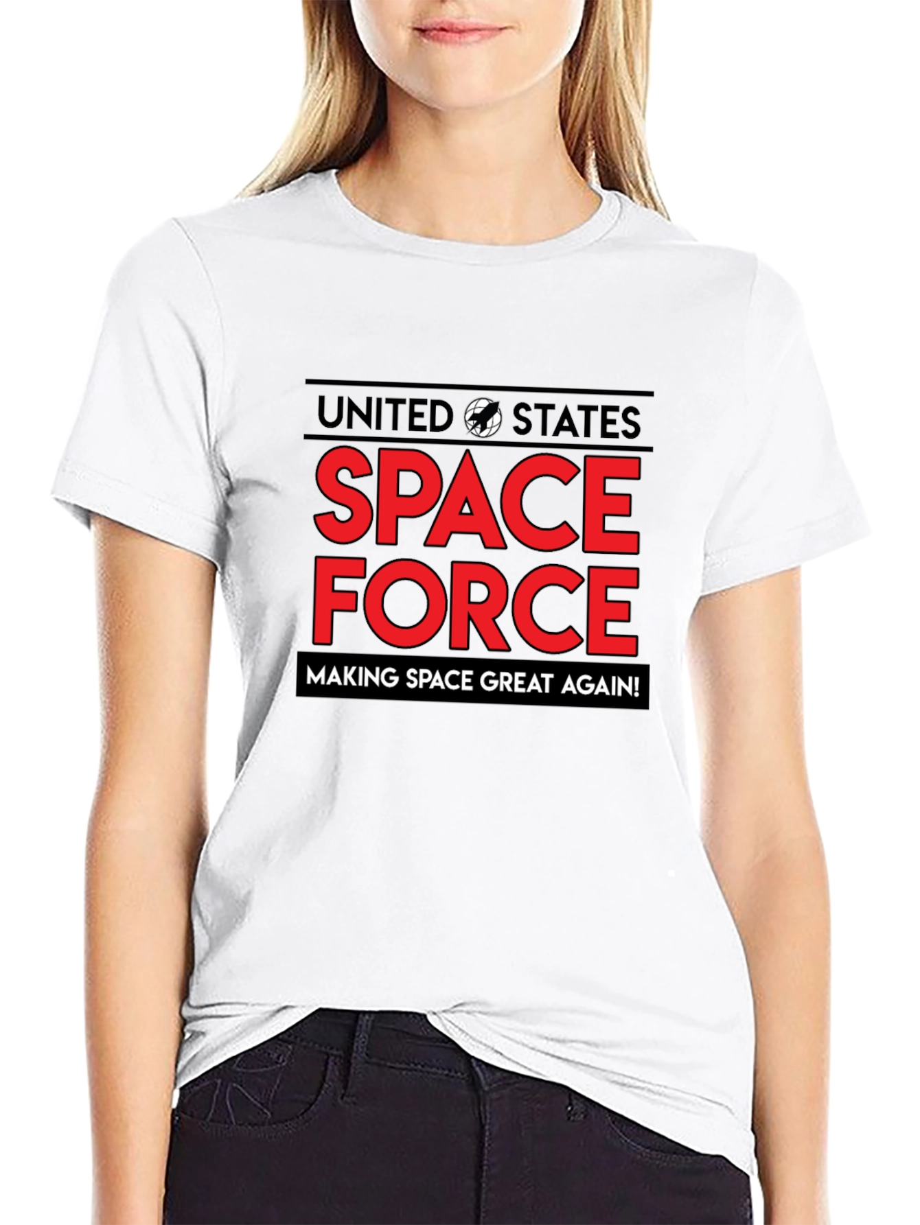 Camiseta Espacial Negra Making Space Great Again