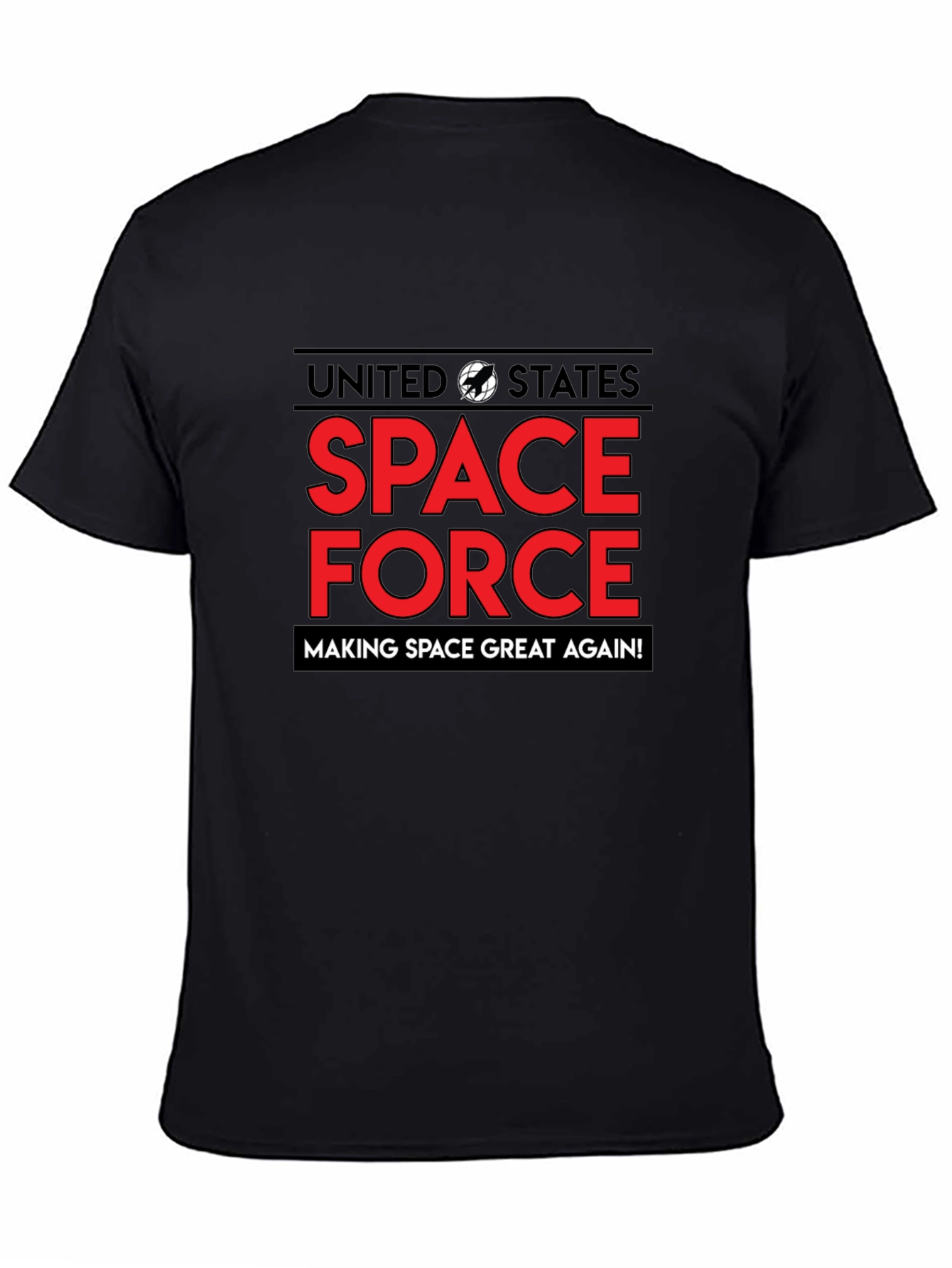 Camiseta Espacial Negra Making Space Great Again