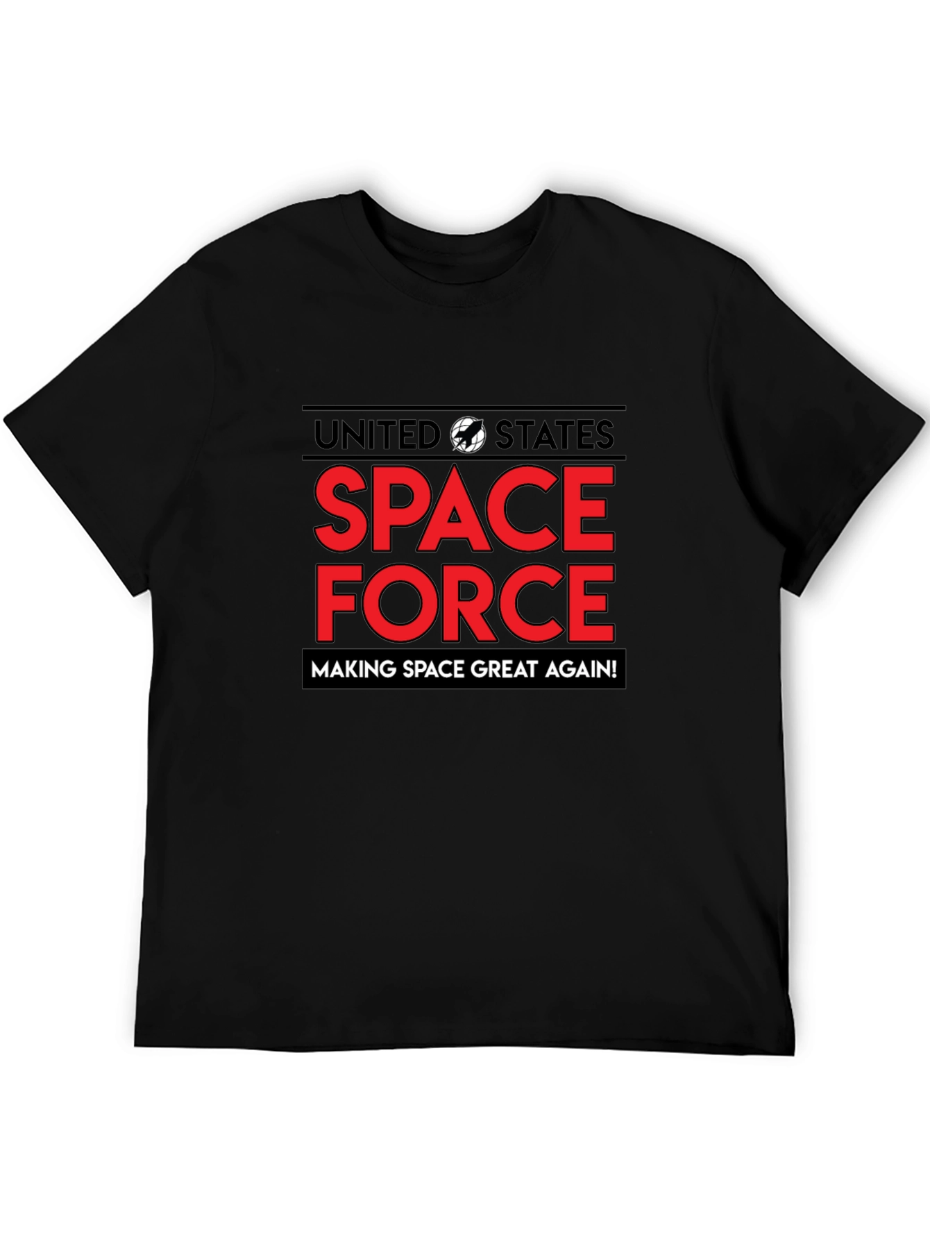 Camiseta Espacial Negra Making Space Great Again