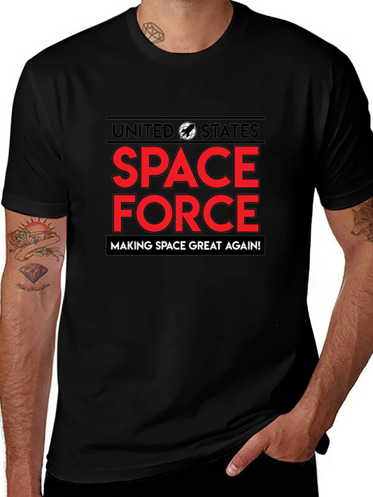 Camiseta Espacial Negra Making Space Great Again