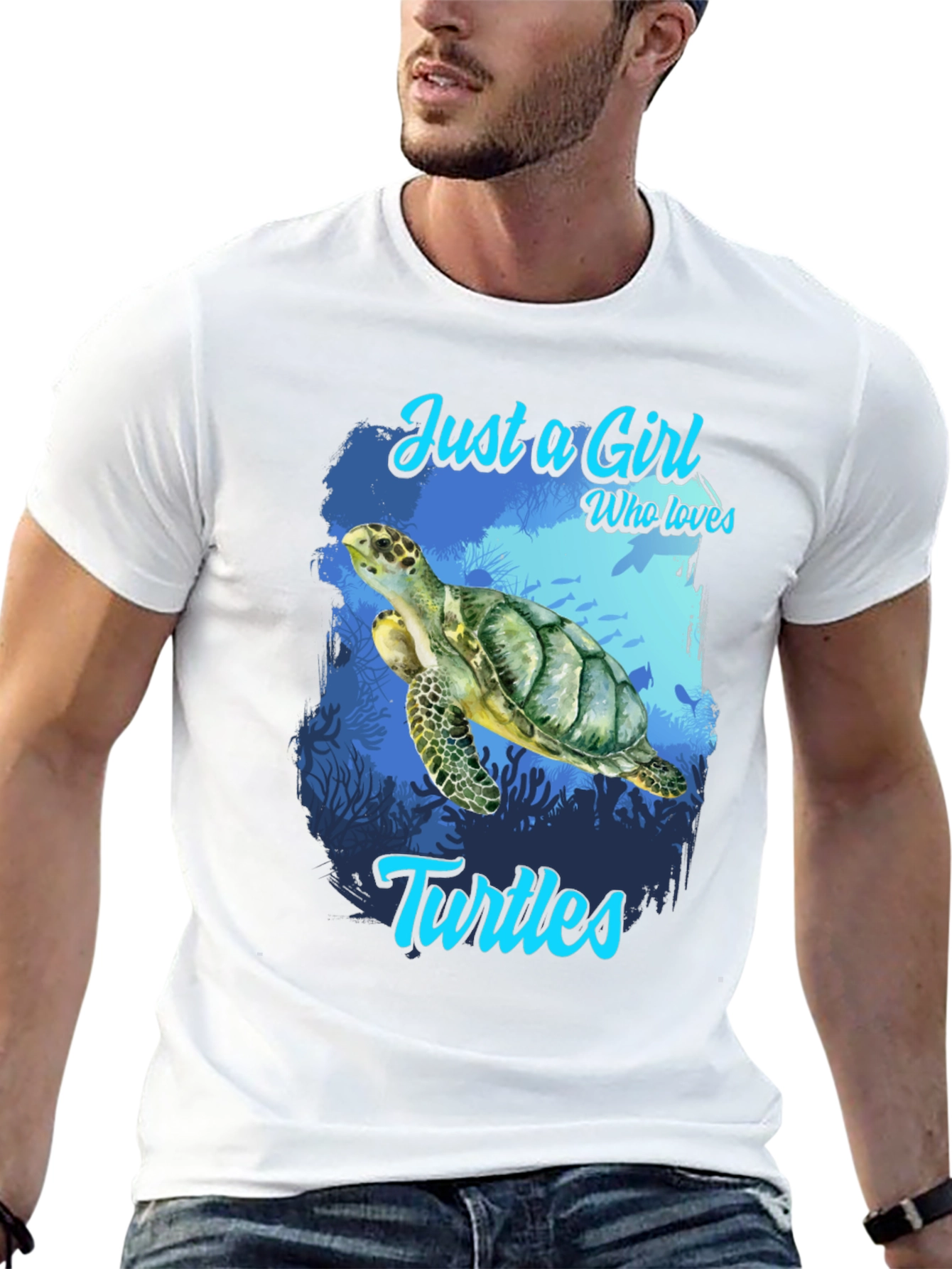 Camiseta Negra Amo las Tortugas para Mujer