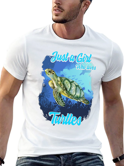Camiseta Negra Amo las Tortugas para Mujer