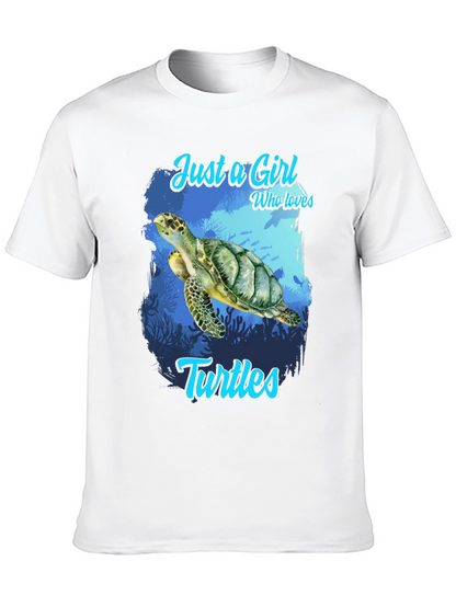 Camiseta Negra Amo las Tortugas para Mujer