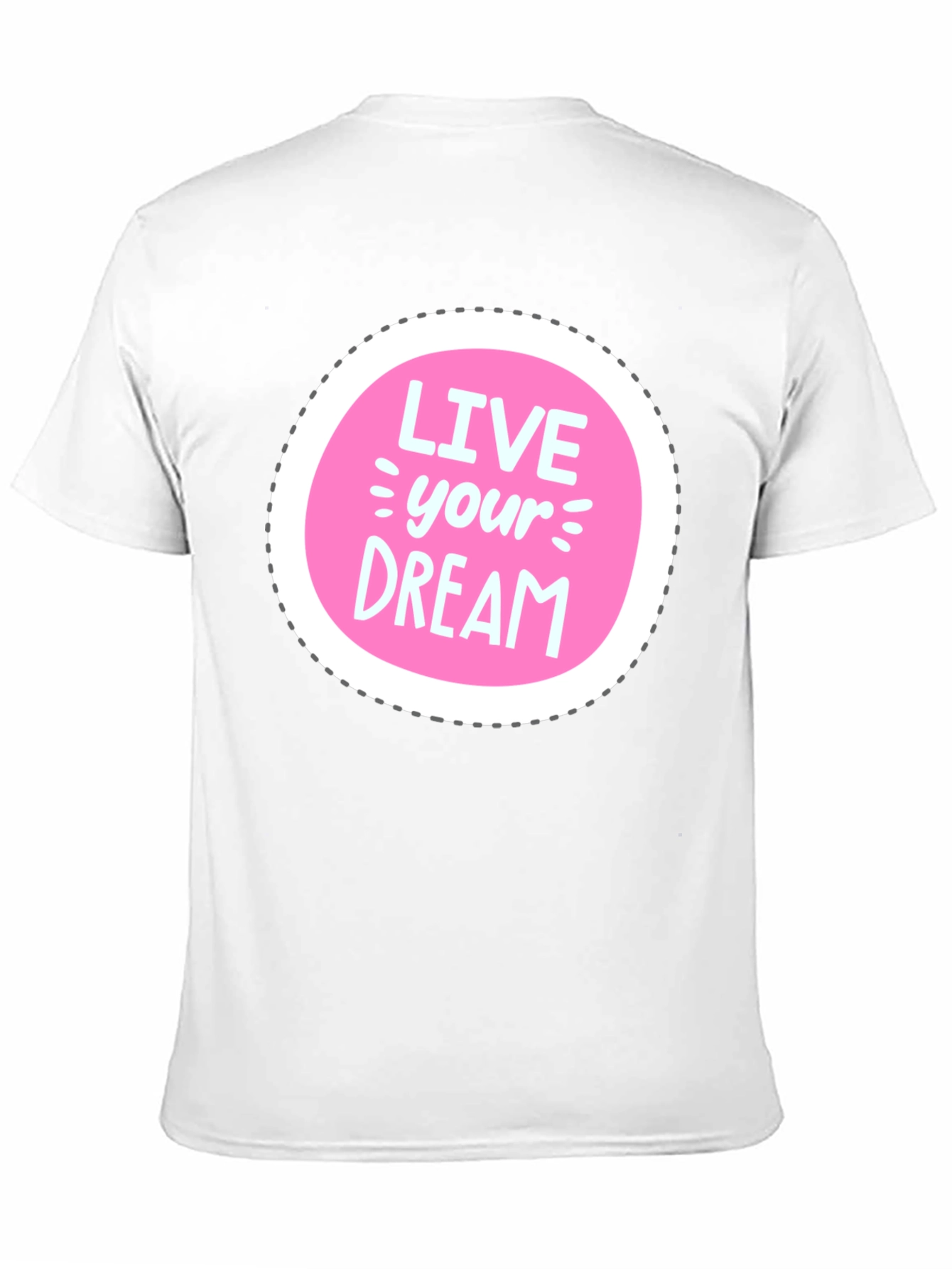 Camiseta Negra Vive Tu Sueño Estilo Casual