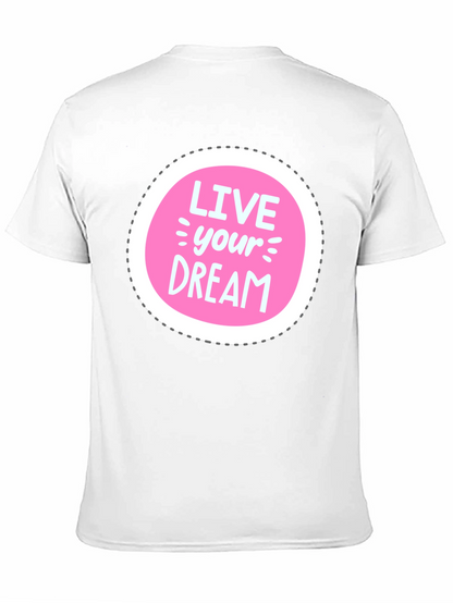 Camiseta Negra Vive Tu Sueño Estilo Casual