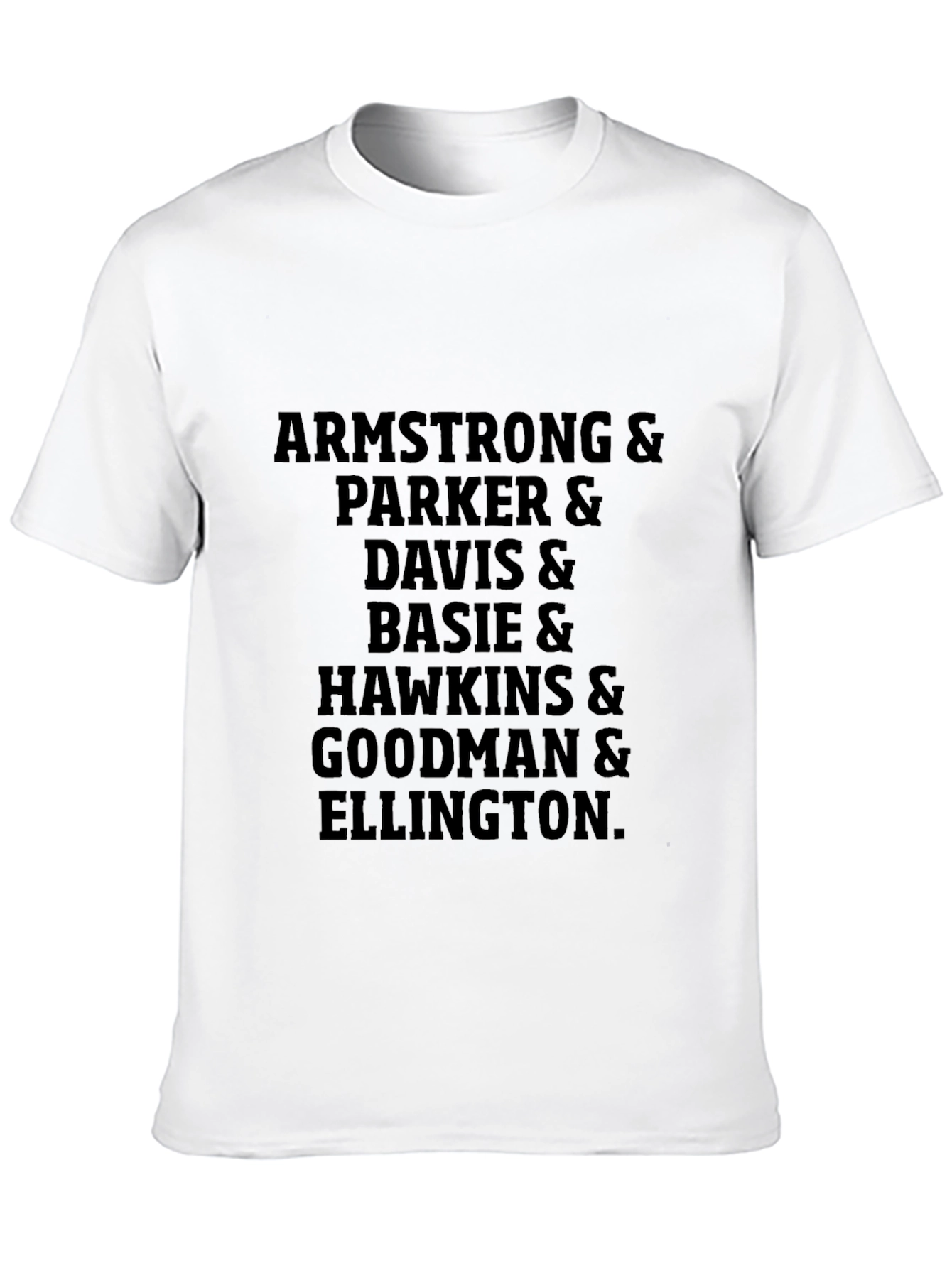 Camiseta Negra Clásica Nombres de Jazz