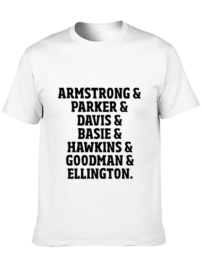 Camiseta Negra Clásica Nombres de Jazz