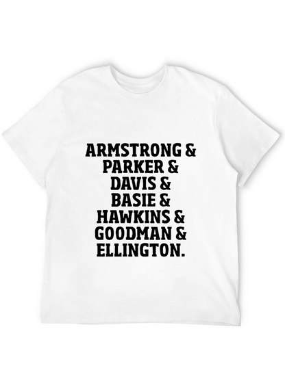 Camiseta Negra Clásica Nombres de Jazz