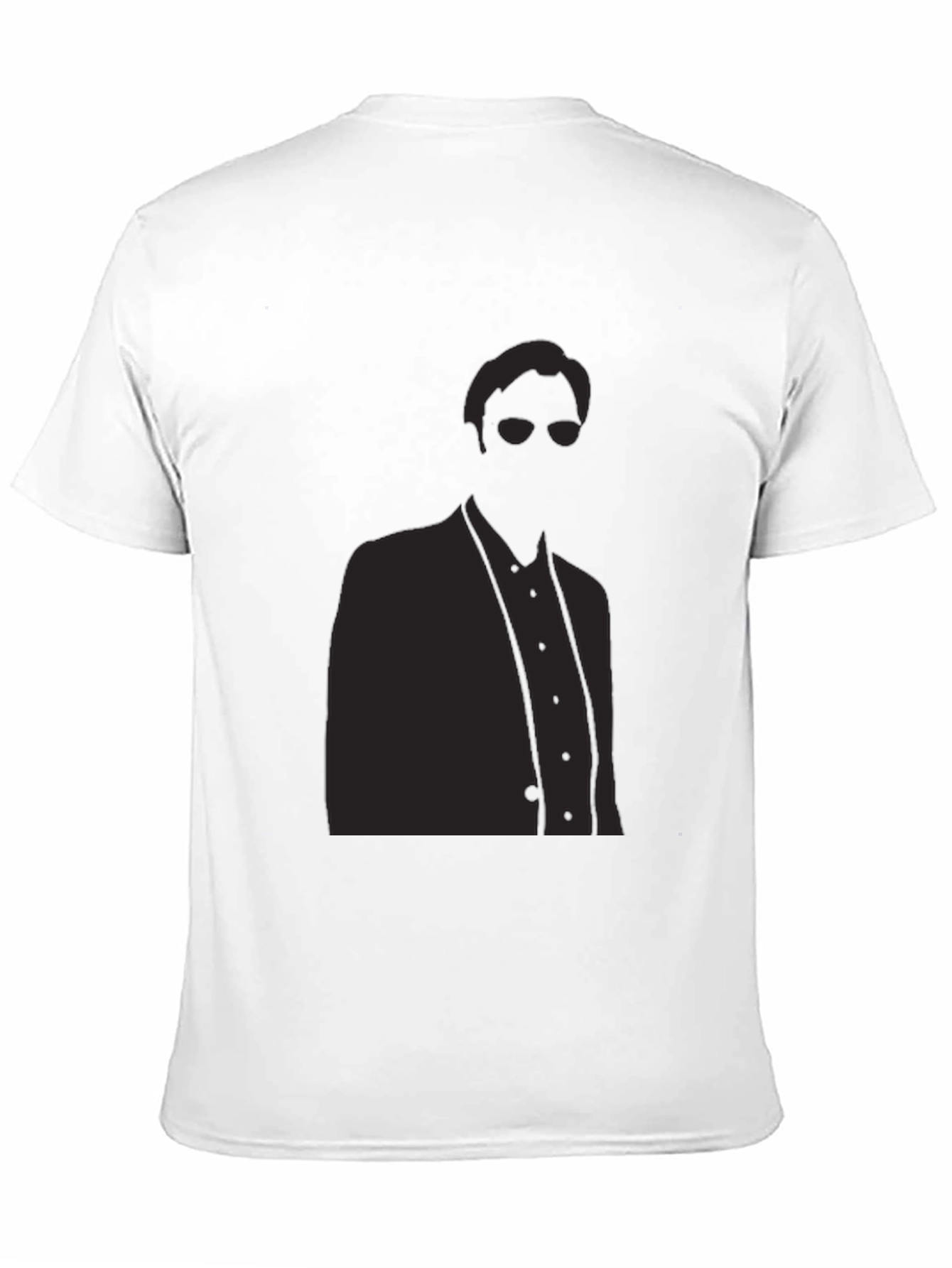 Camiseta Negra Hombre Silueta Misteriosa Elegante