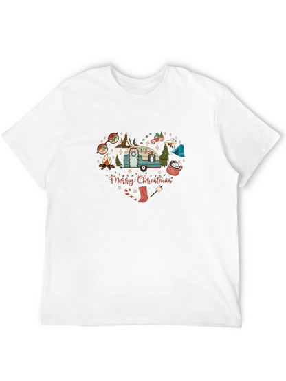 Camiseta Navideña Corazón Camping