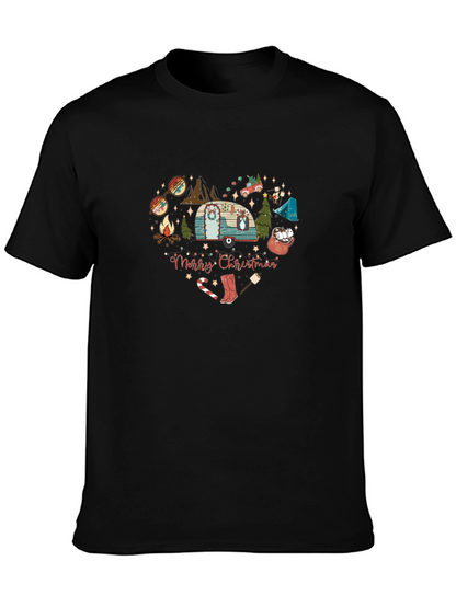 Camiseta Navideña Corazón Camping