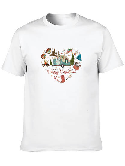 Camiseta Navideña Corazón Camping