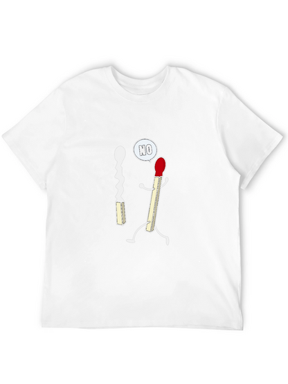 Camiseta Negra con Diseño de Fósforos