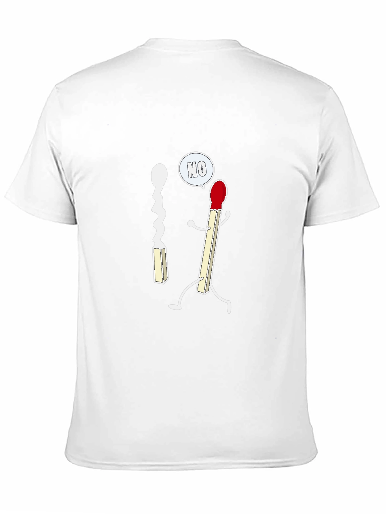 Camiseta Negra con Diseño de Fósforos