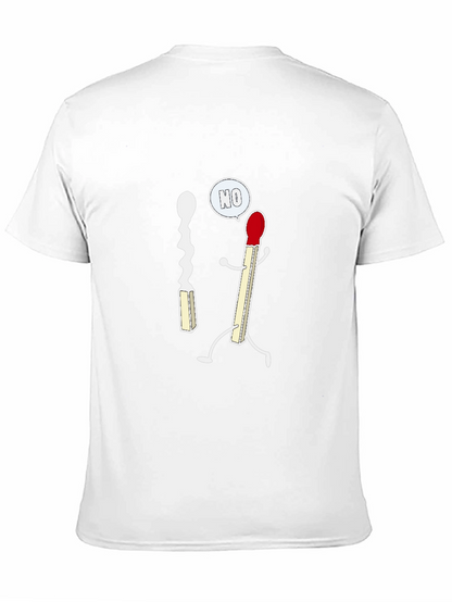 Camiseta Negra con Diseño de Fósforos