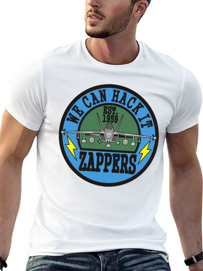Camiseta Negra con Diseño de Avión Zappers Est. 1959