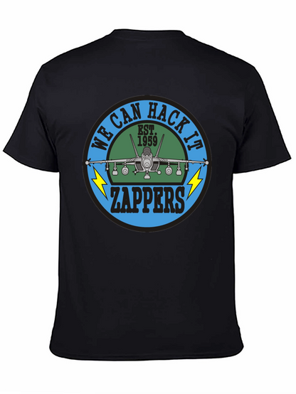 Camiseta Negra con Diseño de Avión Zappers Est. 1959