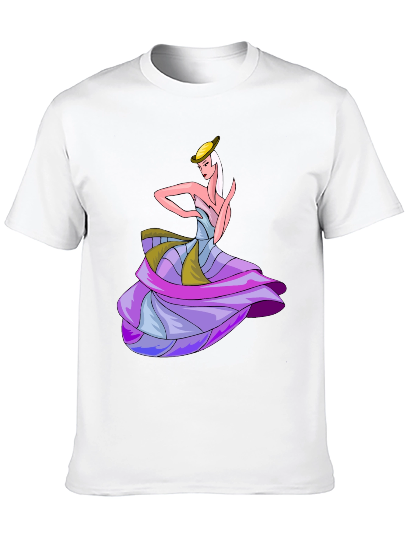 Camiseta Negra con Diseño de Bailarina Elegante