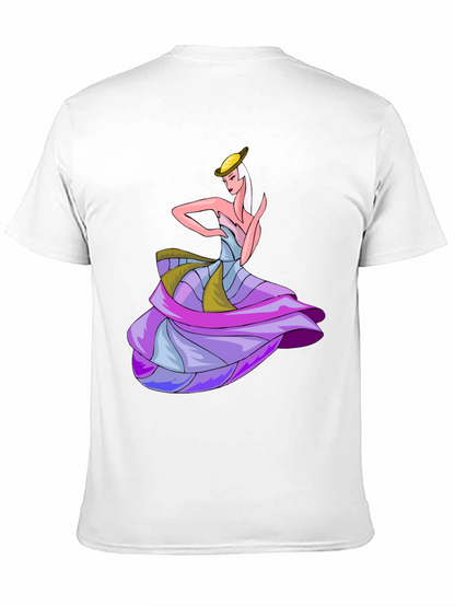 Camiseta Negra con Diseño de Bailarina Elegante