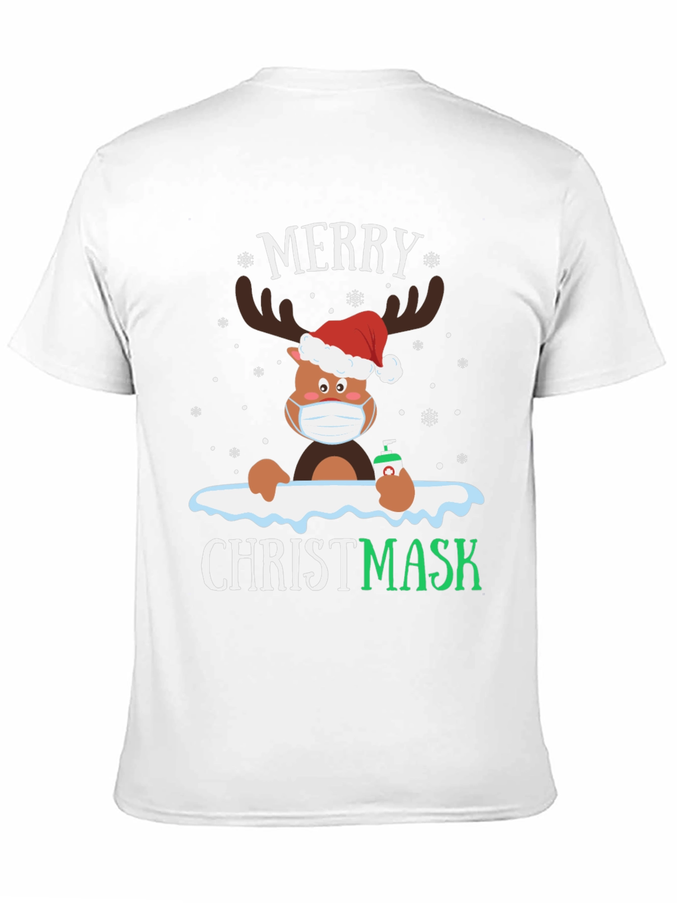 Camiseta Navideña con Reno Enmascarado - ¡Feliz Christmask!