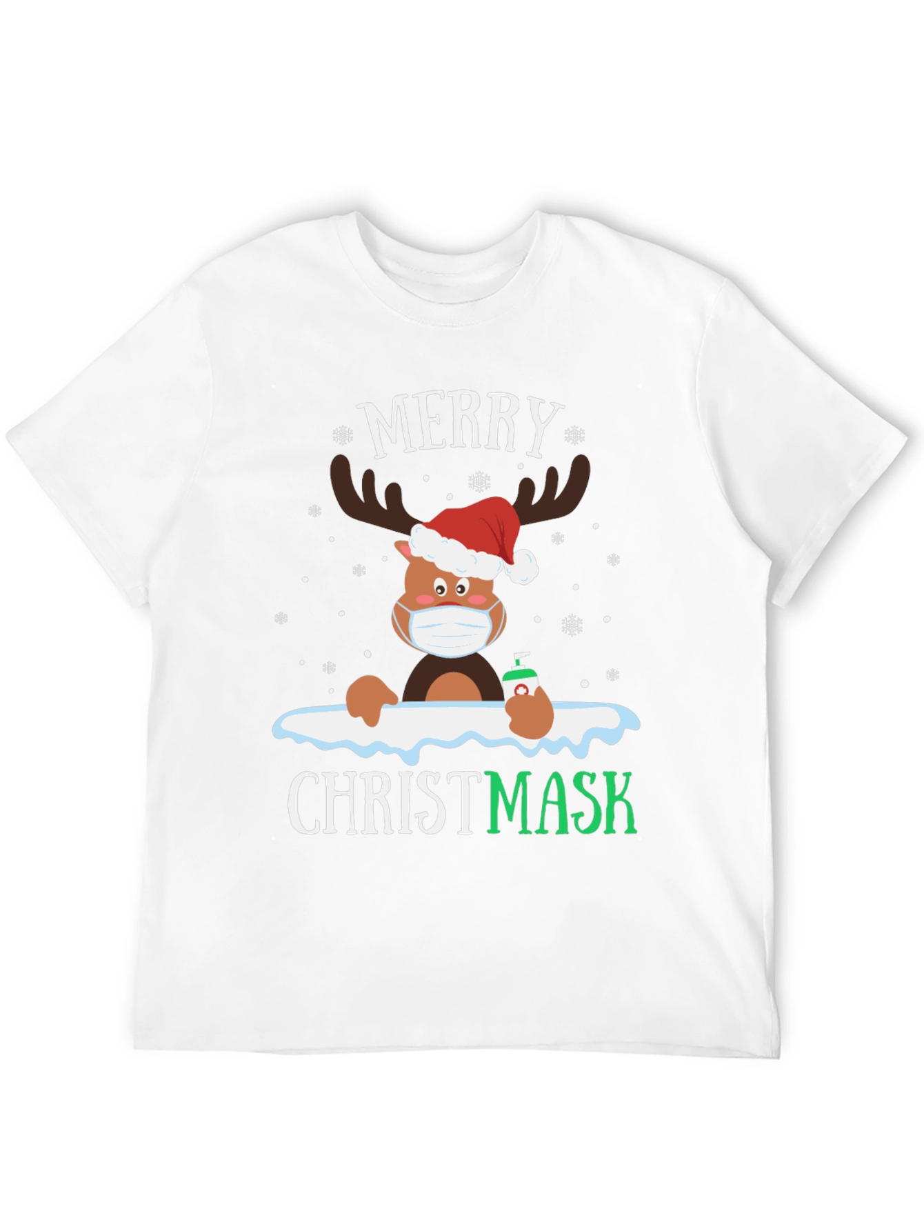 Camiseta Navideña con Reno Enmascarado - ¡Feliz Christmask!