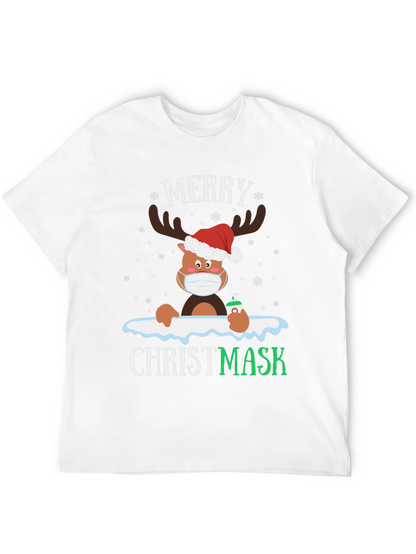 Camiseta Navideña con Reno Enmascarado - ¡Feliz Christmask!